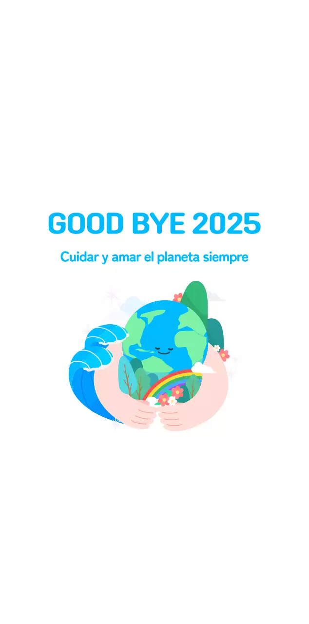 Una fundación social que celebra las fiestas con coloridas ilustraciones de personas y el planeta.