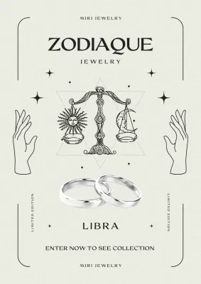 White Elegant Zodiac Promotion Poster