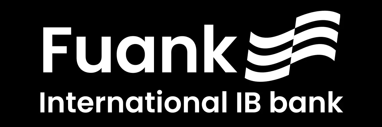 모던한 물결 로고가 있는 투자 은행 홍보