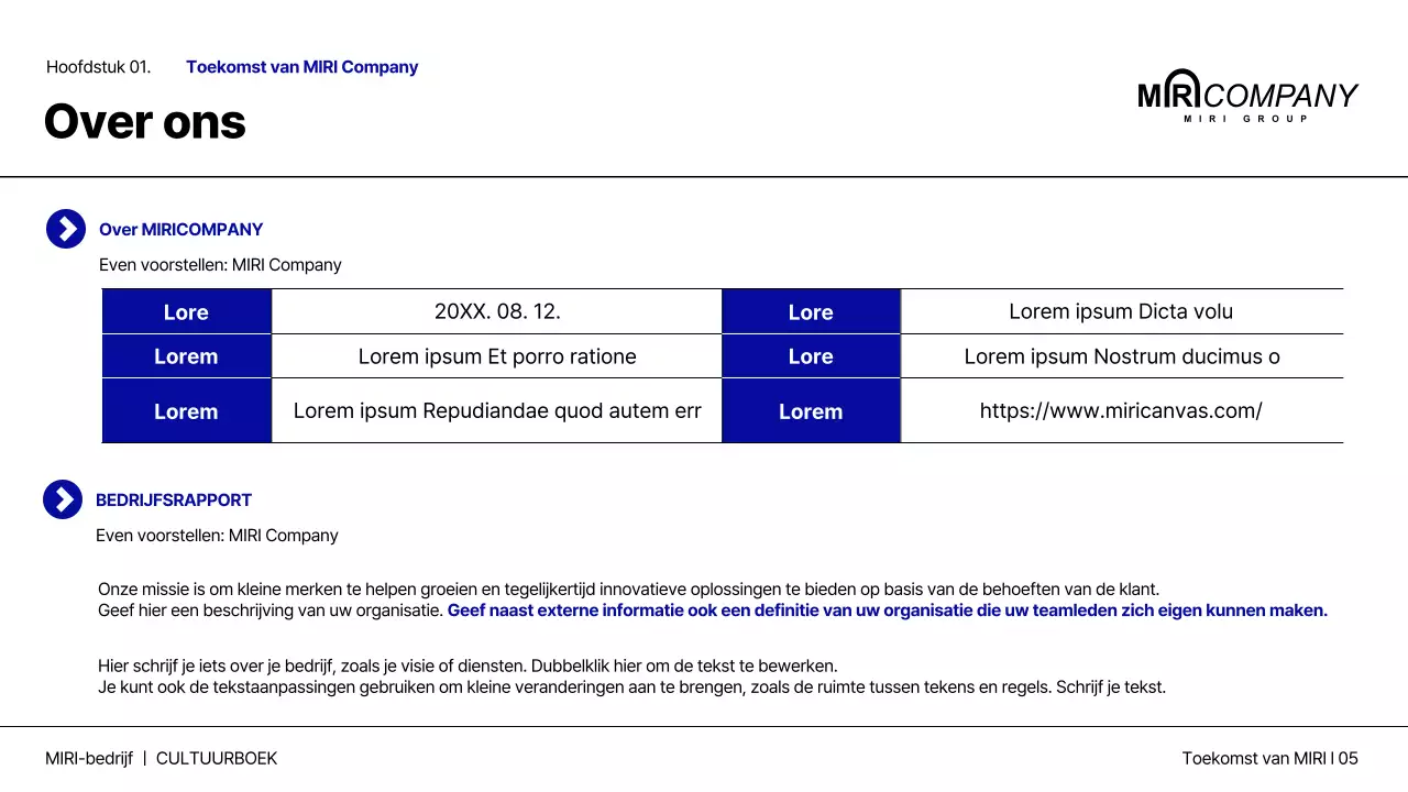 Het moderne bedrijfscultuurboek marineblauw