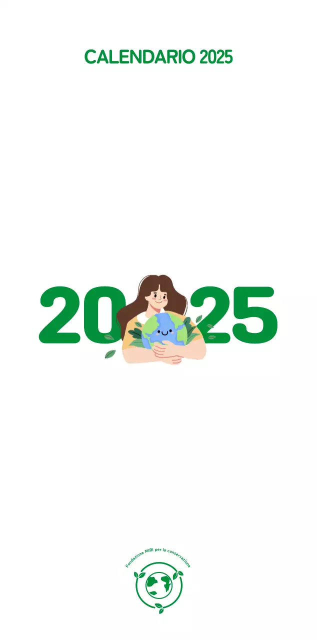 Una fondazione sociale che celebra le festività natalizie con illustrazioni colorate di persone e del pianeta.