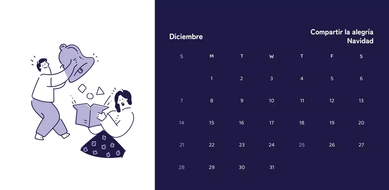 Calendarios con ilustraciones coloristas y emotivas