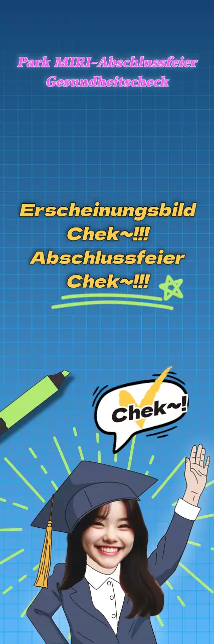 Lustige Banner mit illustrierten Abschlusskappen