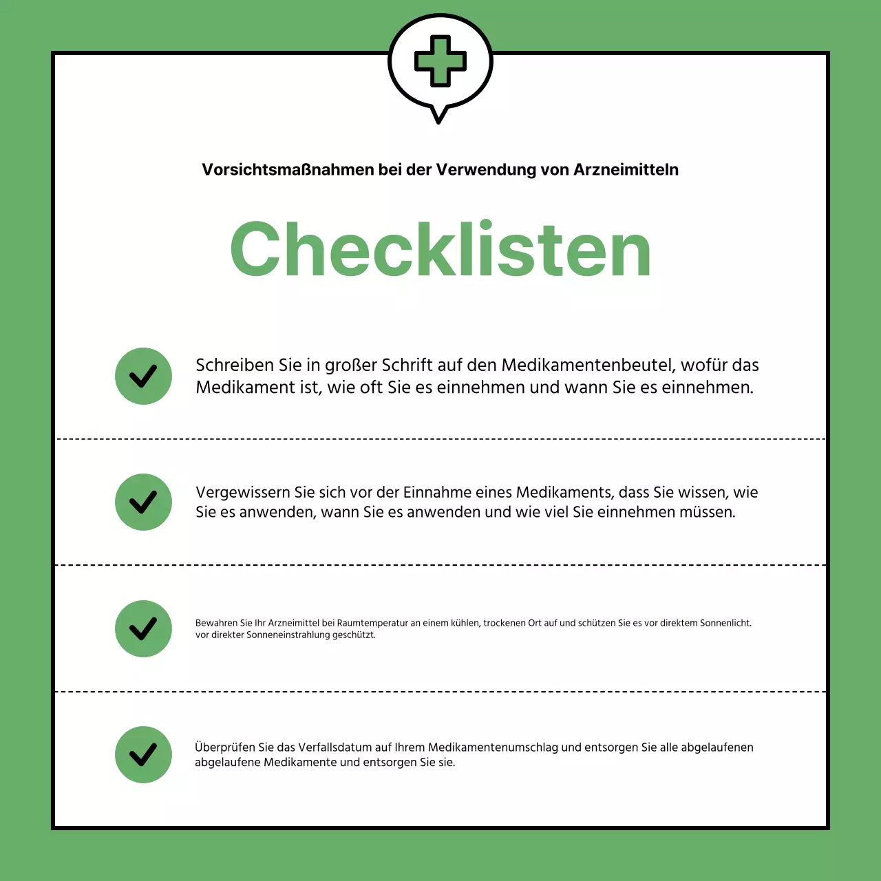 Der grün-gelbe Leitfaden für den richtigen Umgang mit Arzneimitteln