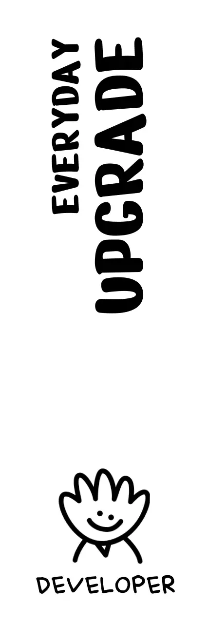 인사하는 캐릭터가 있는 아기자기한 디자인