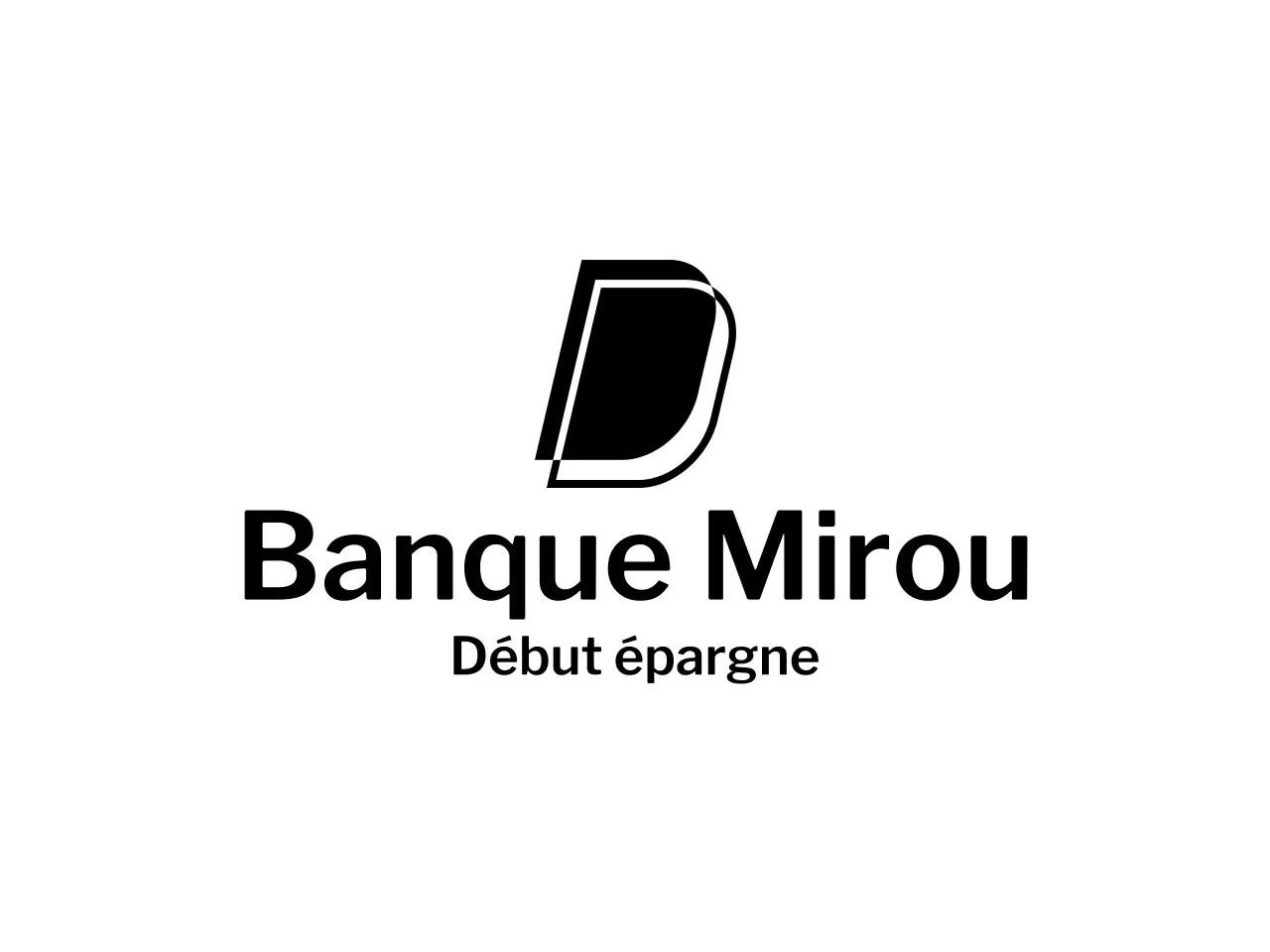 Publicité minimaliste pour une banque