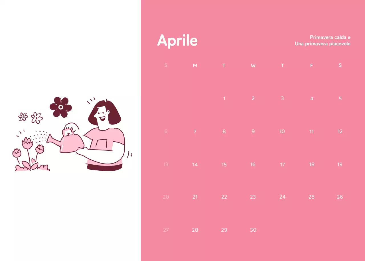 Calendari con illustrazioni colorate ed emozionali