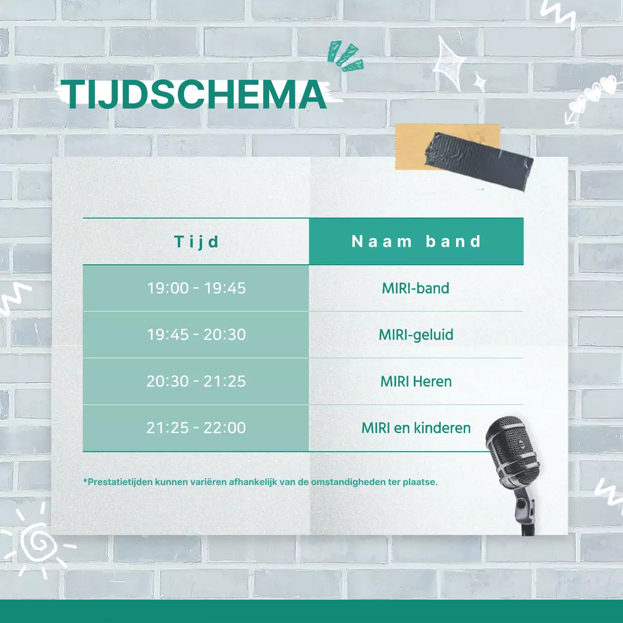 Promoot de regelmatige optredens van een hippe, vintage universiteitsclub