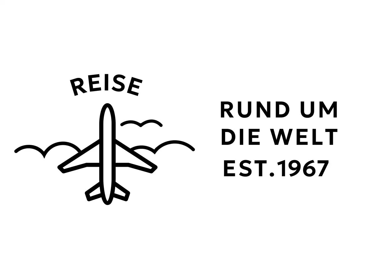 Einfaches Konzept Reisebüro mit Illustrationen von Flugzeugen