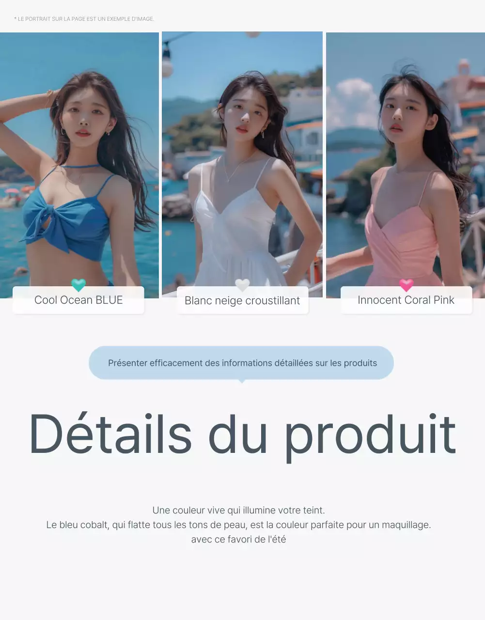 Concept d'emoji de vacances d'été en bleu et bleu clair pour promouvoir la mode