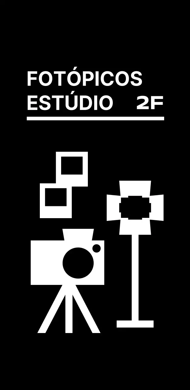 Sinalética moderna para estúdio de fotografia em branco