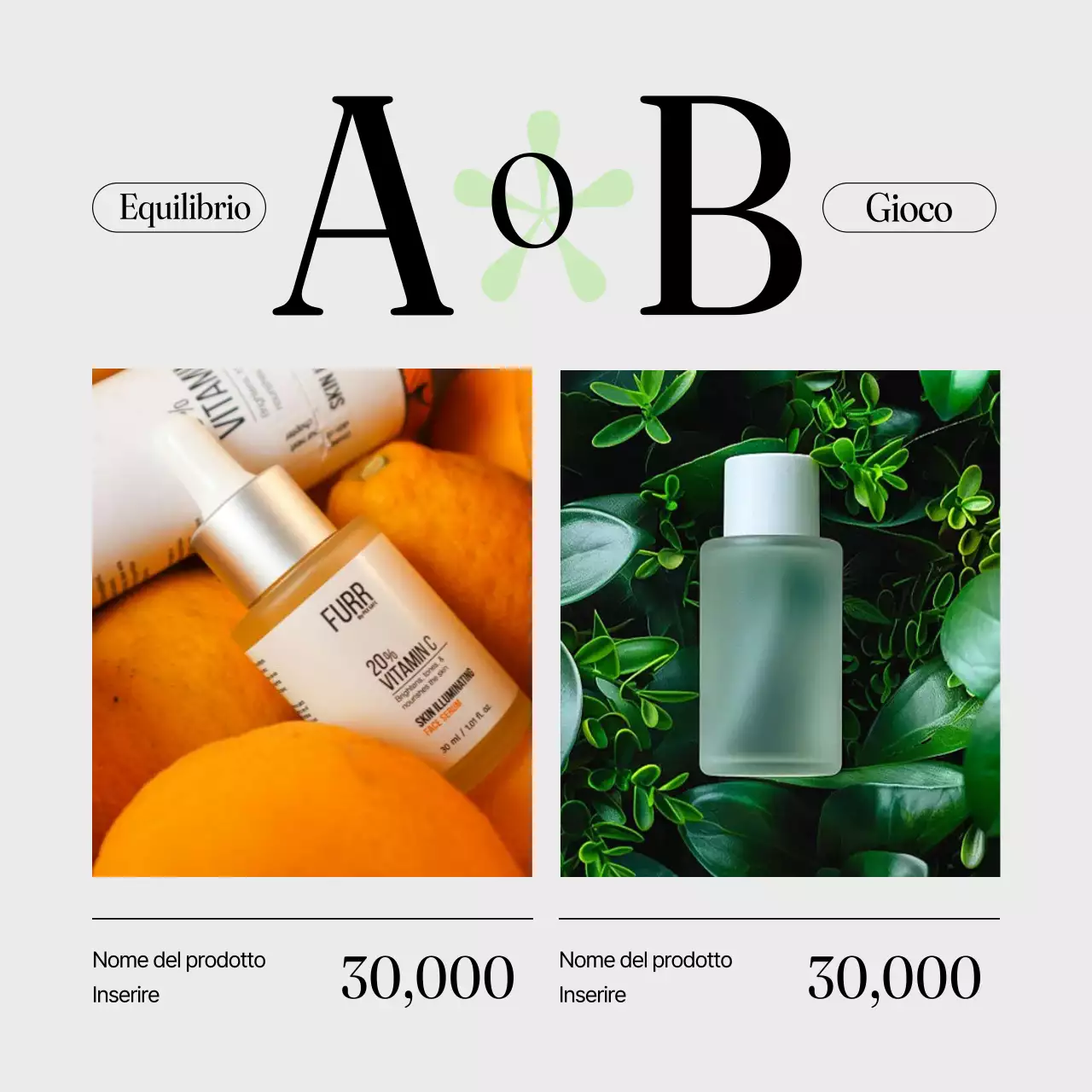 Promozione di un marchio di bellezza minimalista e pulito in bianco e chartreuse