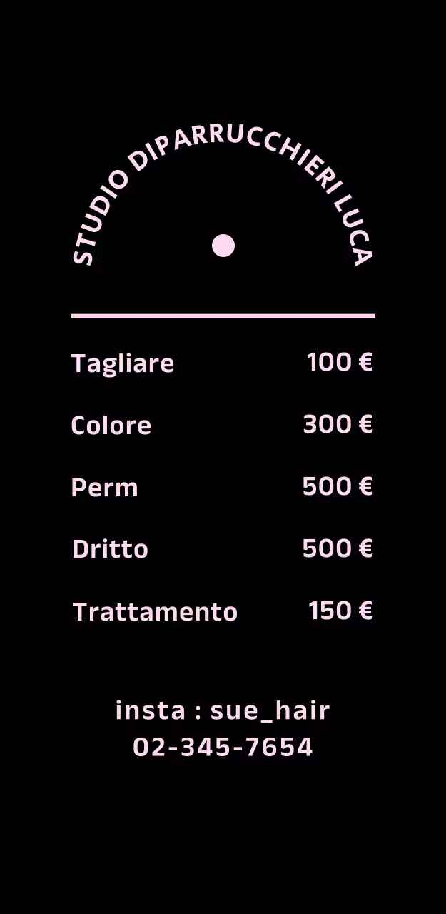 Insegne moderne per saloni di parrucchieri in rosa