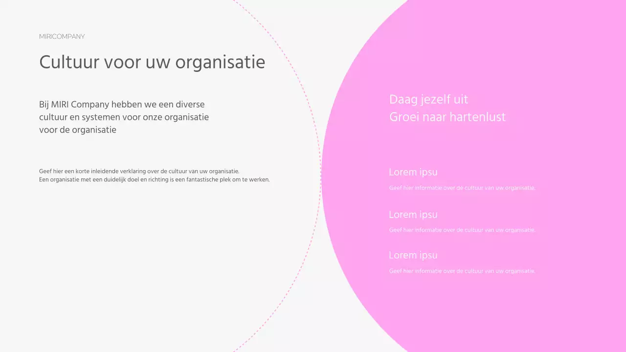 Een eenvoudig roze en grijs cultuurboek als inleiding