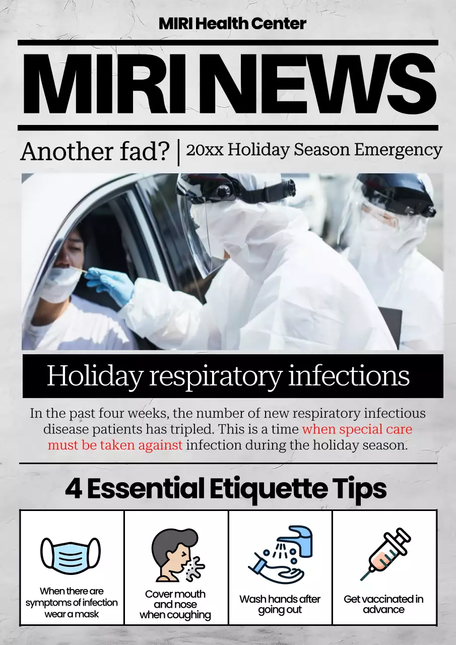 Black Modern Health News Announcement Poster