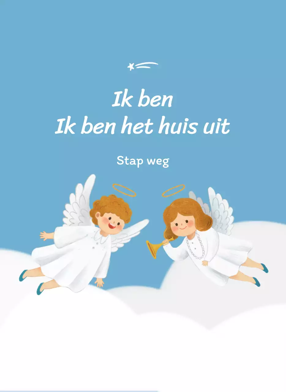 Een devotiekalender met gezellige illustraties en bijbelverzen op een lichtblauwe achtergrond