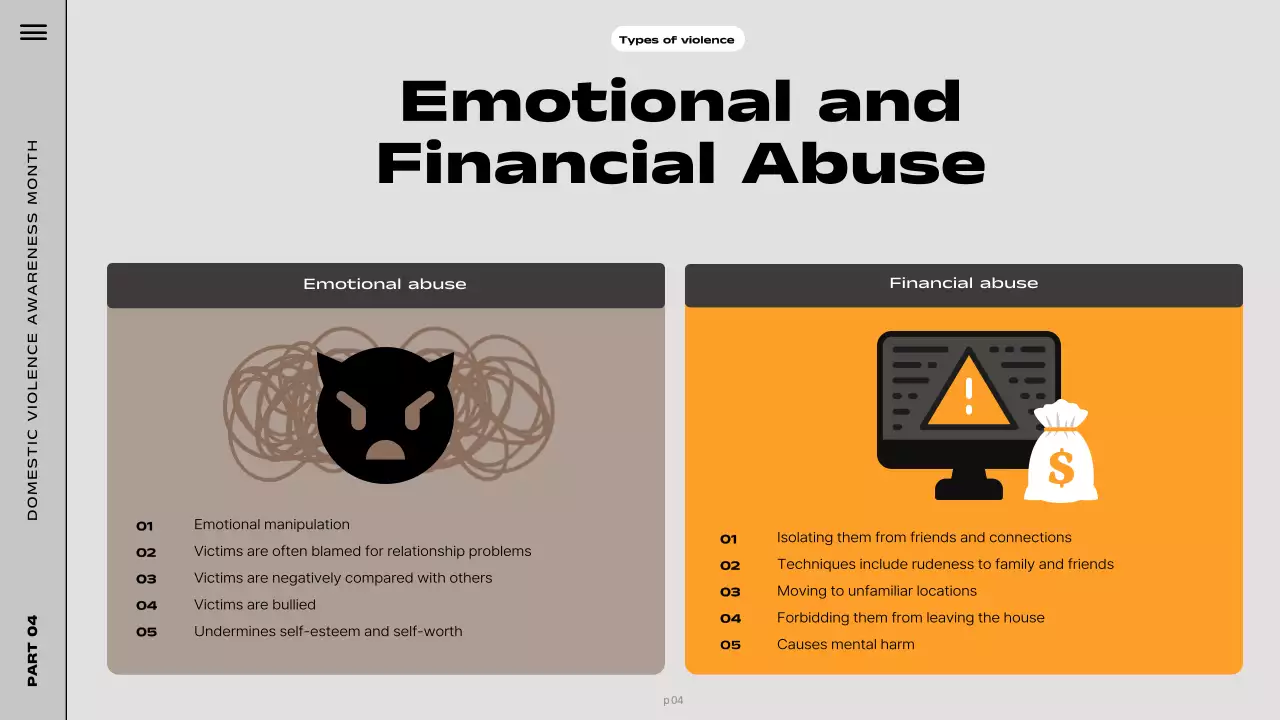 Purple Minimal Violence Awareness Guide Presentation