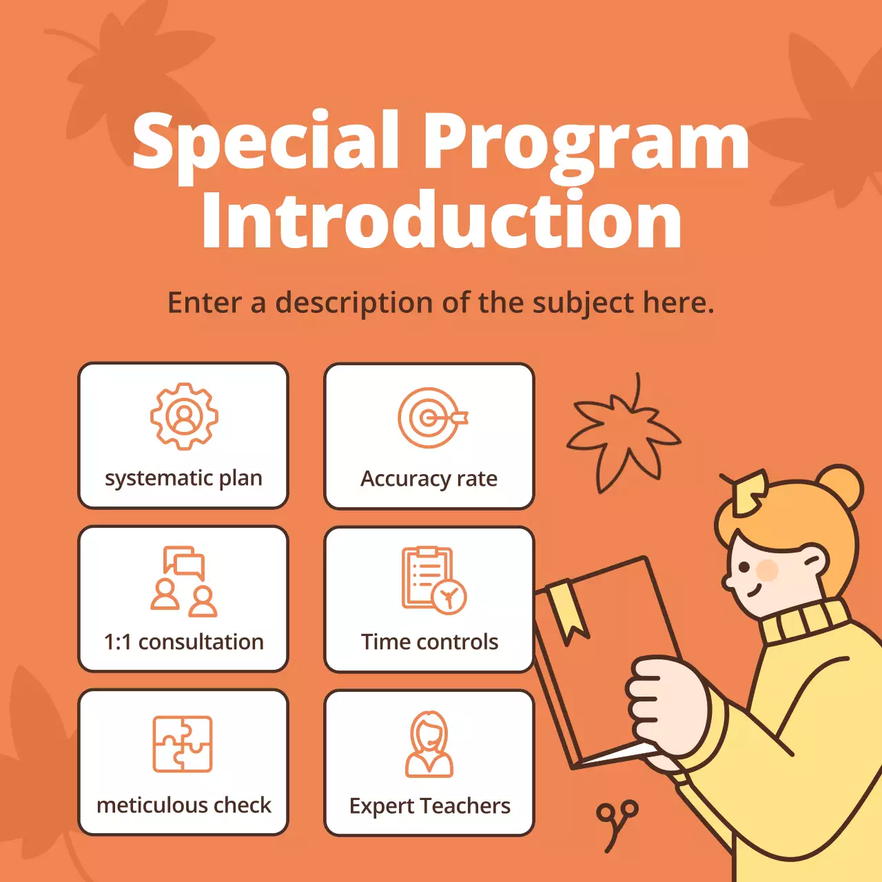 Promote fall recruitment with a bright yellow and orange color scheme