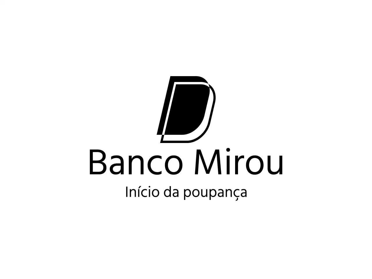 Anúncio promocional minimalista de um banco