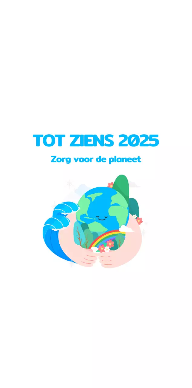 Een sociale stichting die de feestdagen viert met kleurrijke illustraties van mensen en de planeet.
