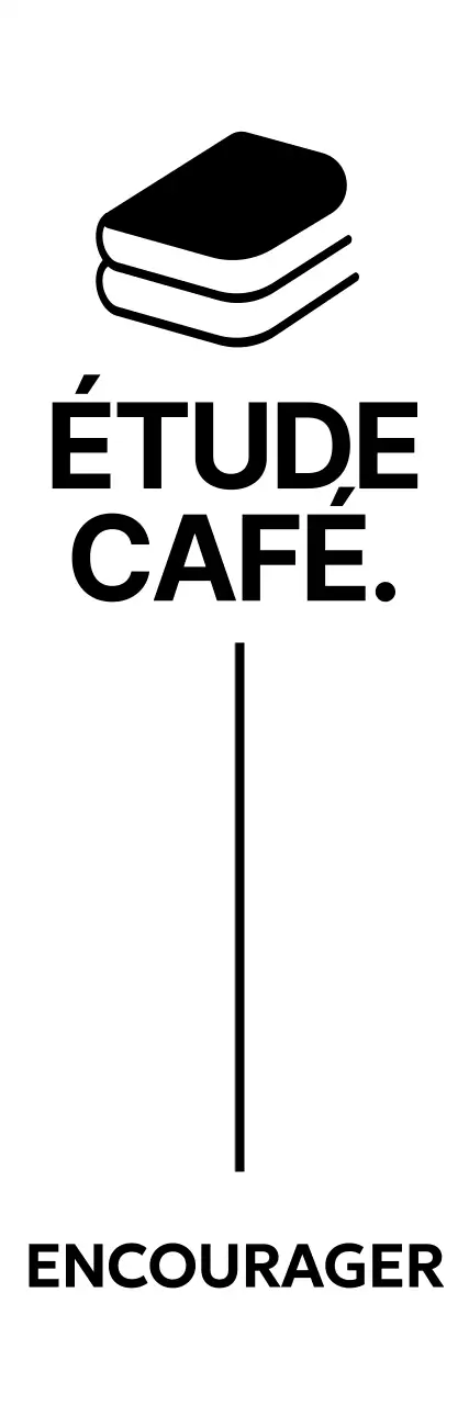 Promouvoir un café d'étude propre