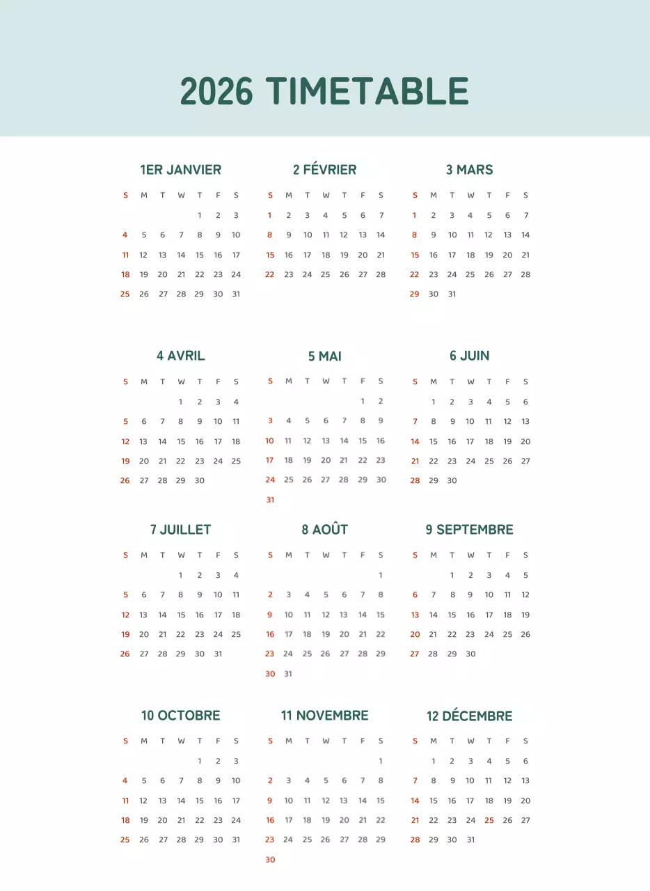 Calendriers avec illustrations colorées et émotionnelles