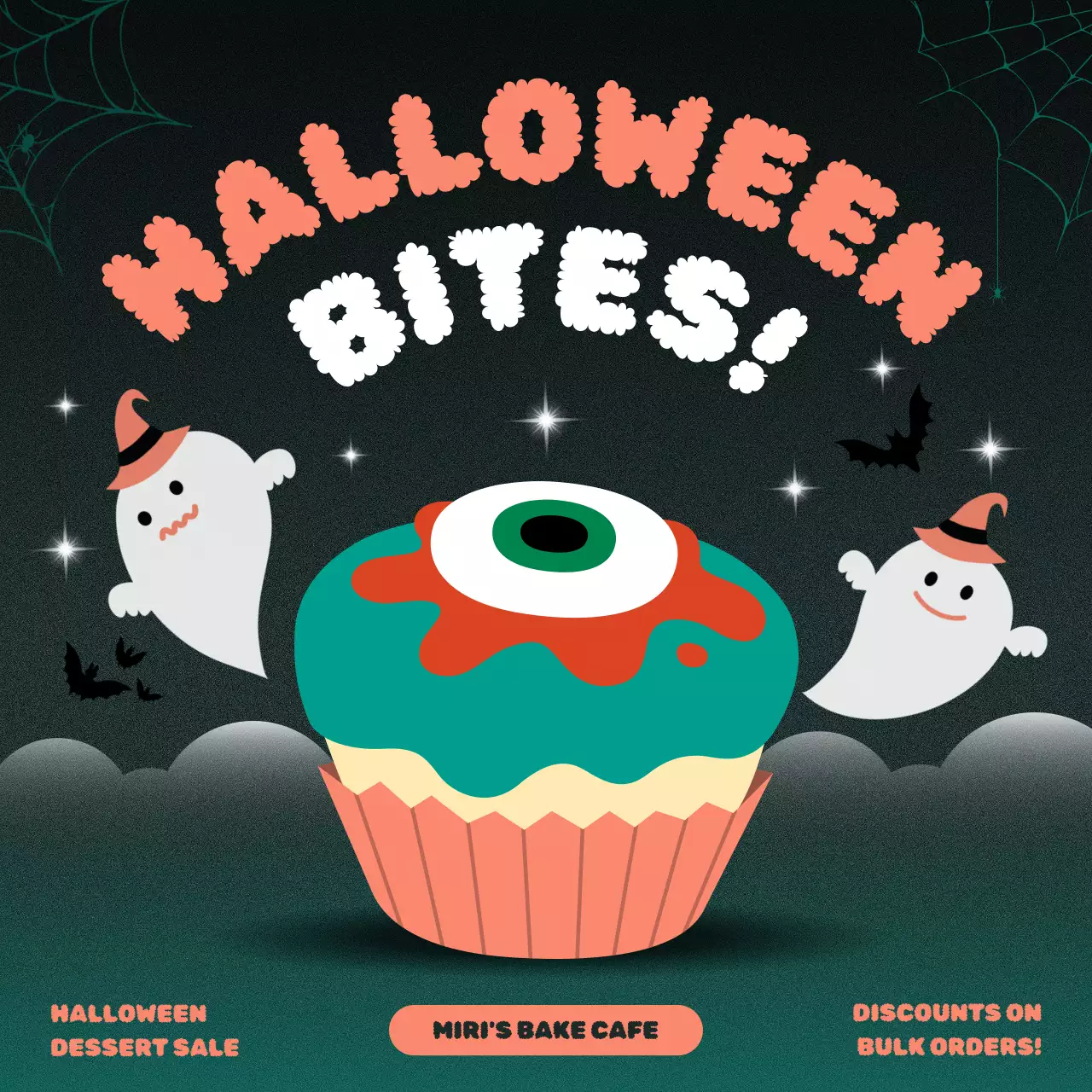 Green Retro Halloween Promotion Social Media Post