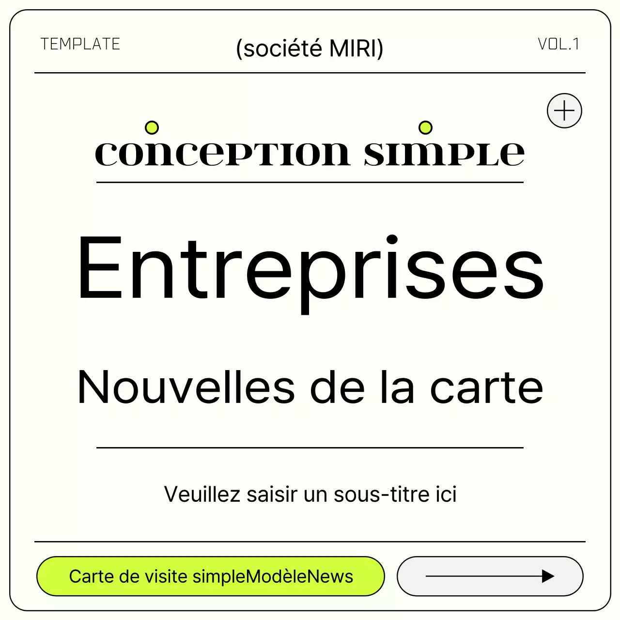 Une lettre de motivation simple, de couleur vert citron