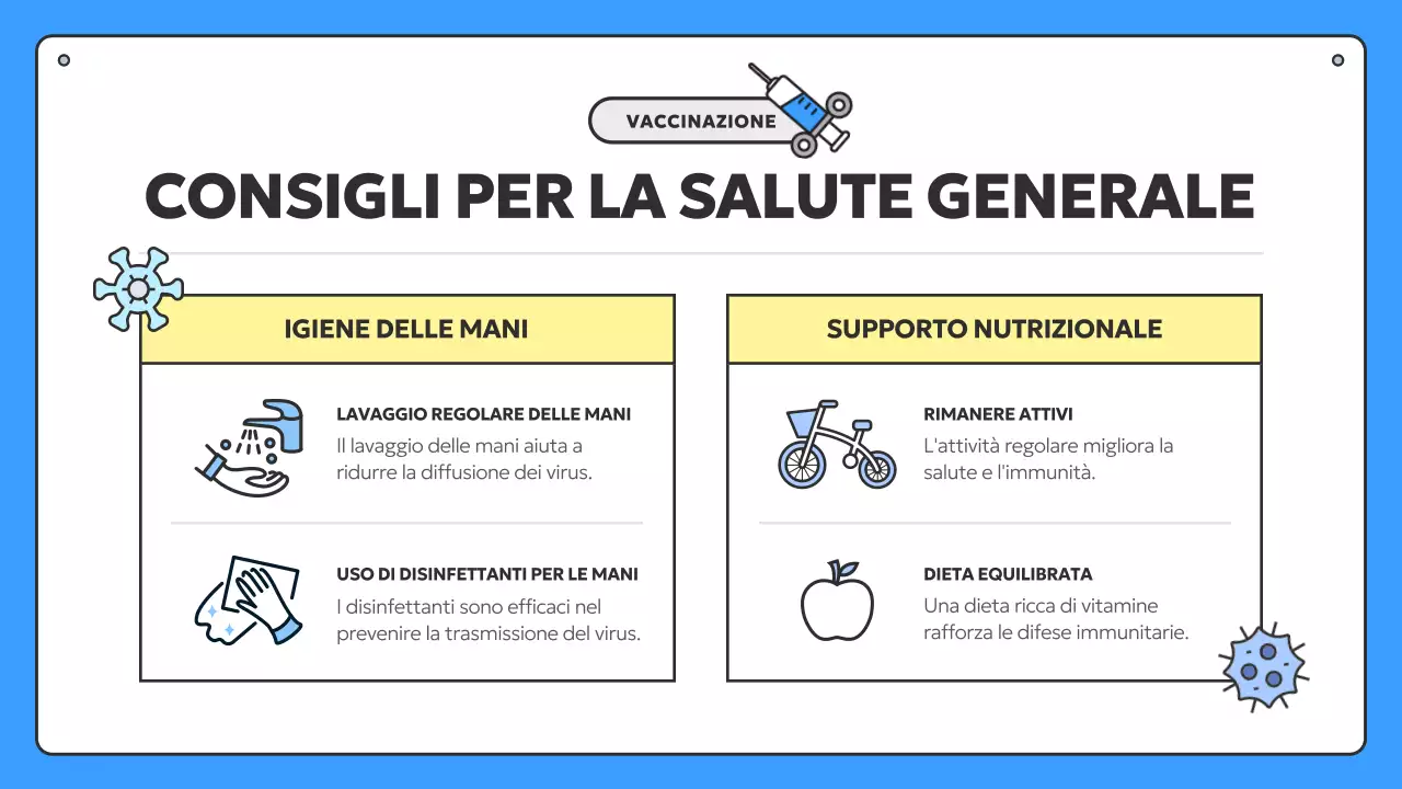 Informazioni sulla vaccinazione stagionale blu e gialla