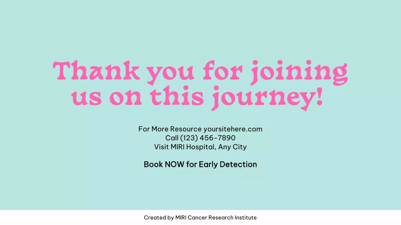 Pink Simple Cancer Awareness Announcement Presentation