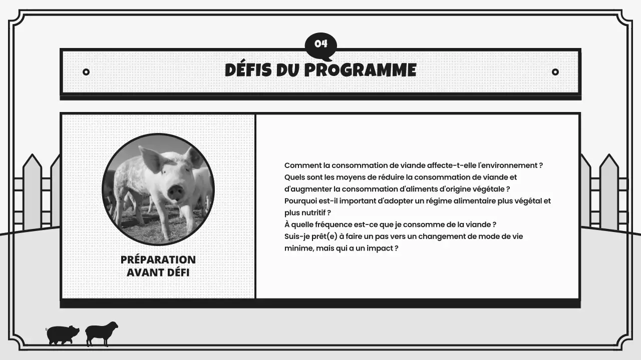 Campagne Retro World Vegan Day Challenge en gris et noir