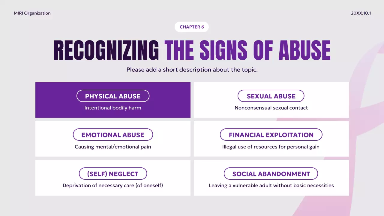 Purple Professional Awareness Announcement Presentation