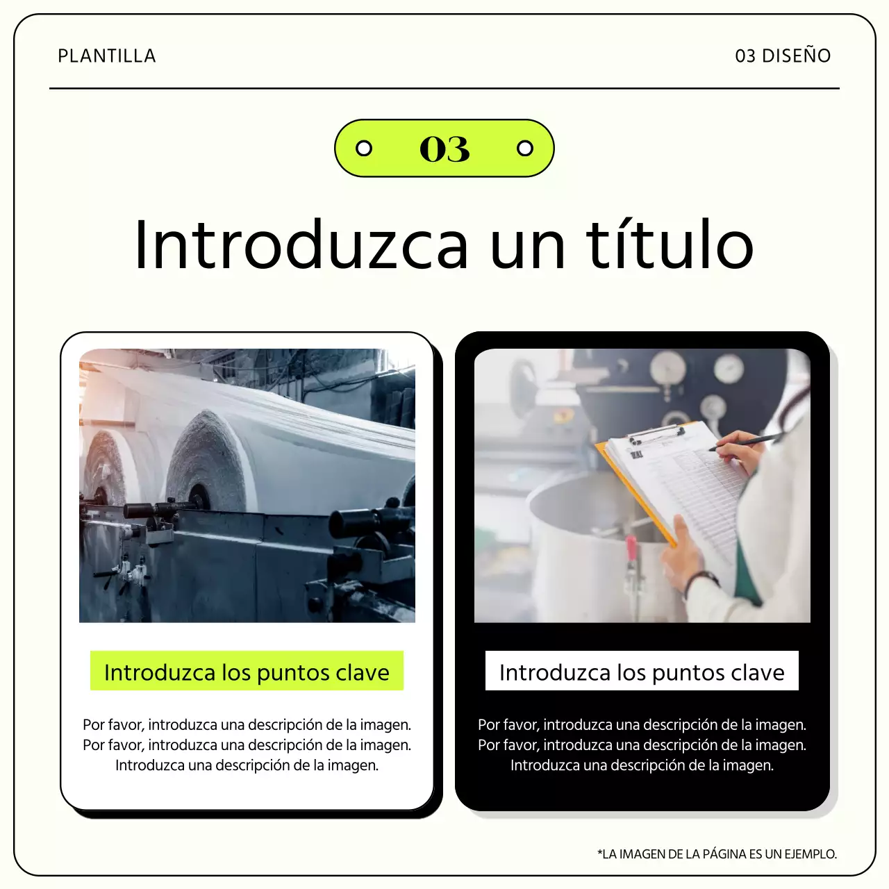 Una sencilla carta de presentación verde lima