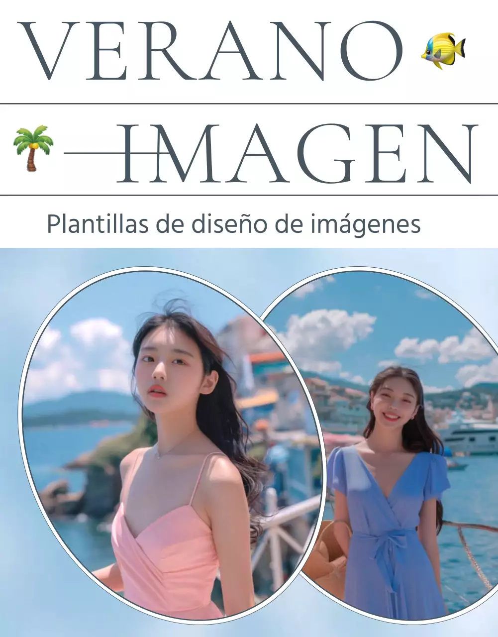 Concepto de emoji de vacaciones de verano en azul y azul claro para promover la moda