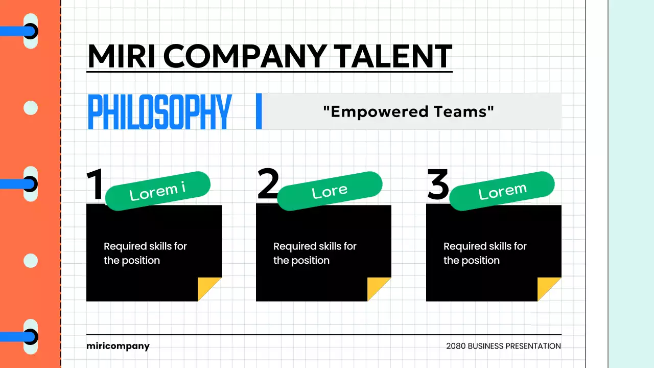 A kitschy corporate culture book introduction in light blue and orange