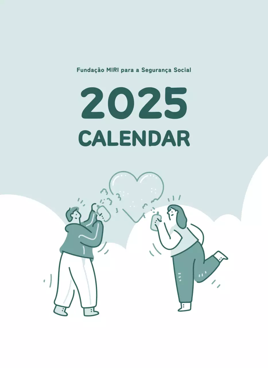 Calendários com ilustrações coloridas e emotivas