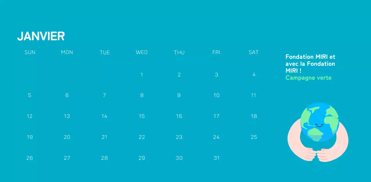 Une fondation sociale qui célèbre les fêtes de fin d'année avec des illustrations colorées de personnes et de la planète.