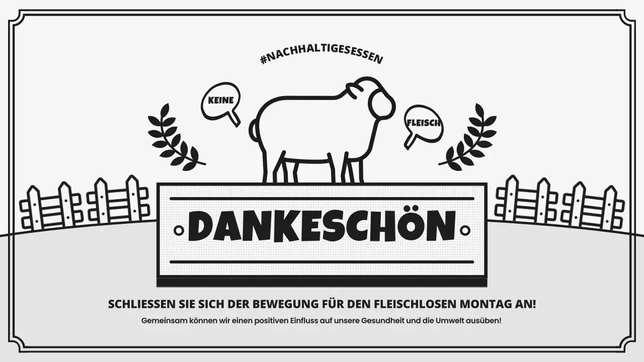 Retro-Kampagne zum Weltvegantag in Grau und Schwarz
