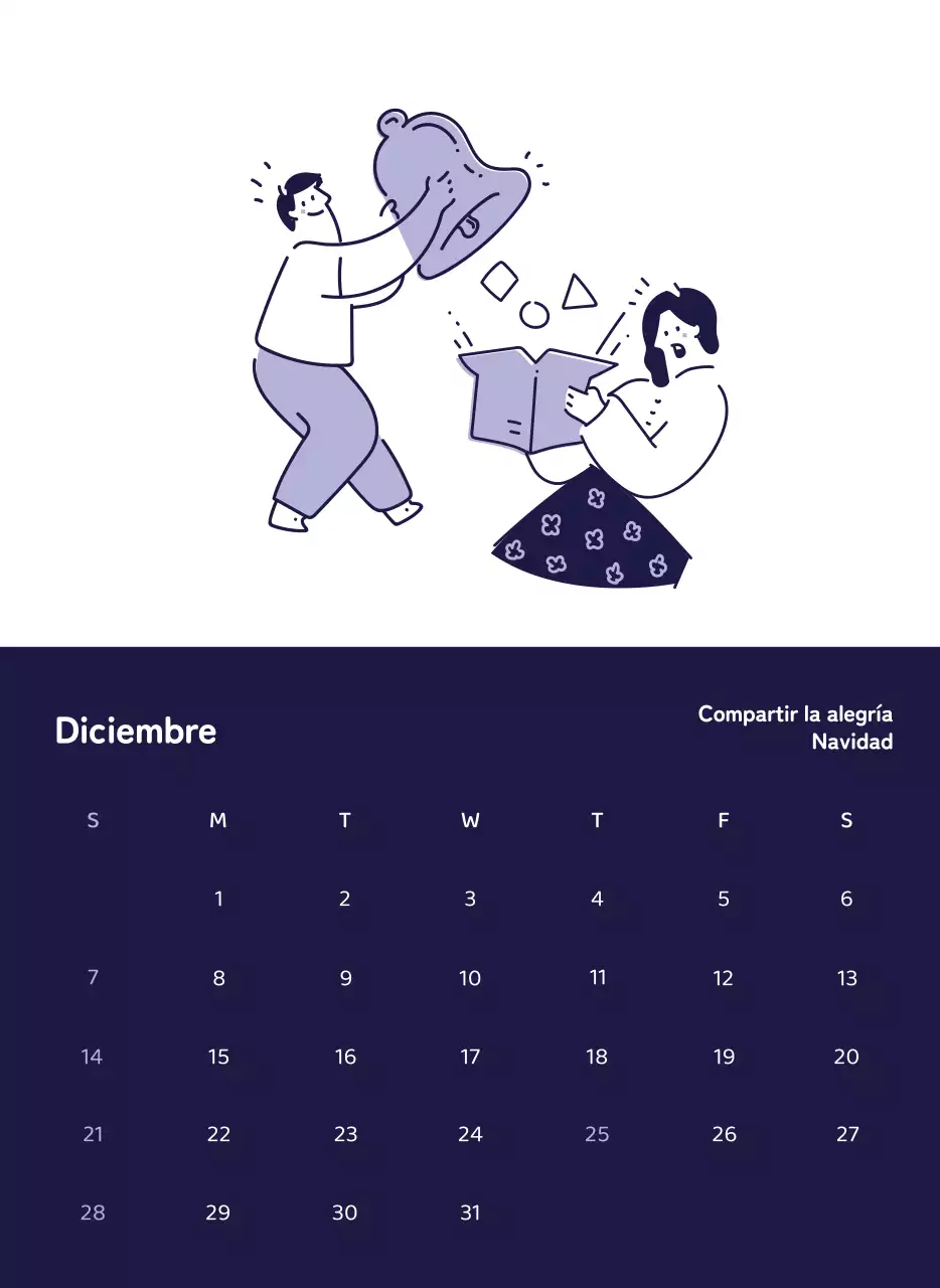 Calendarios con ilustraciones coloristas y emotivas