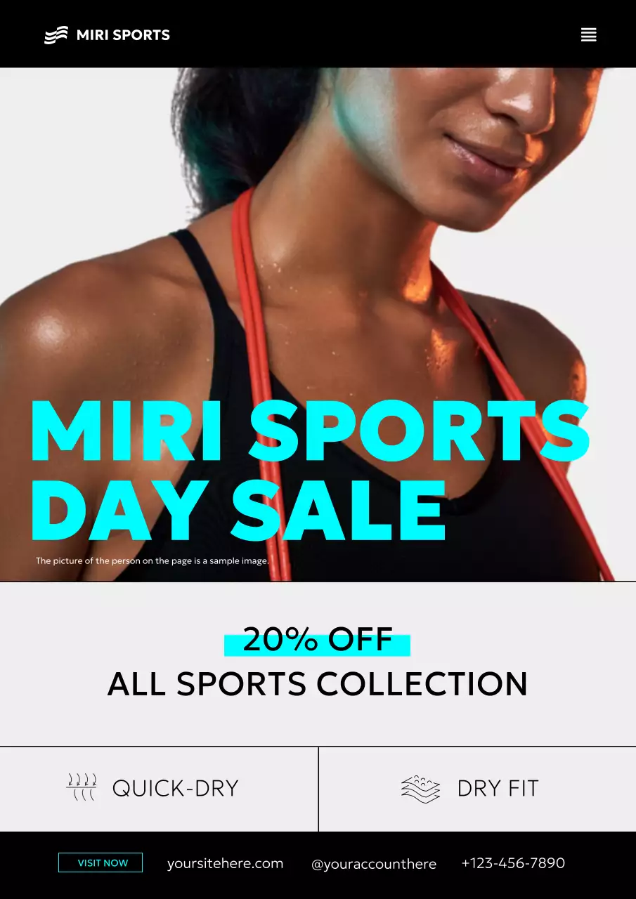 Black Modern Sports Promotion Poster