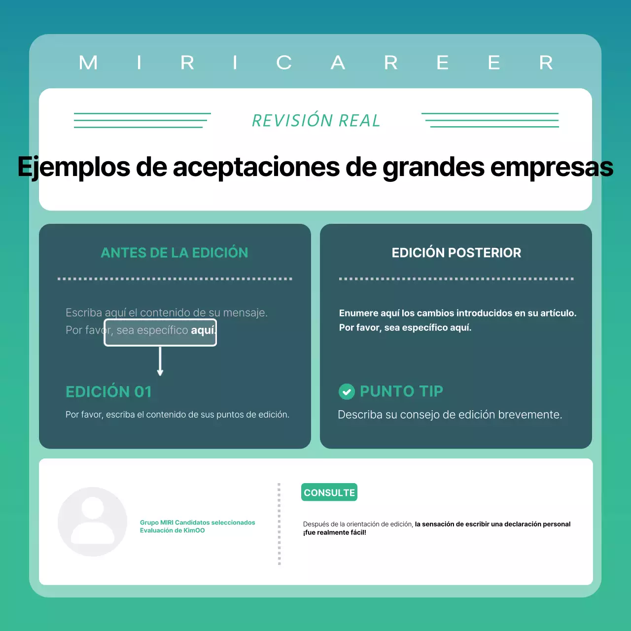 Promover una sencilla sesión de prueba para tutores en blanco y menta