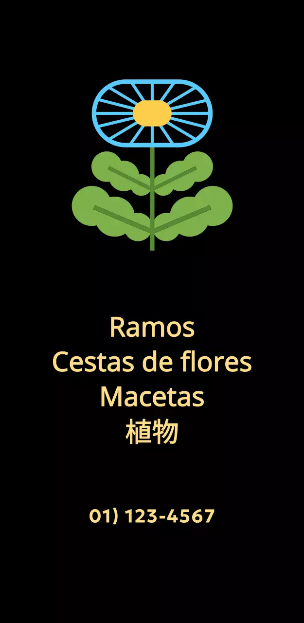 Flores Señalización minimalista de floristerías