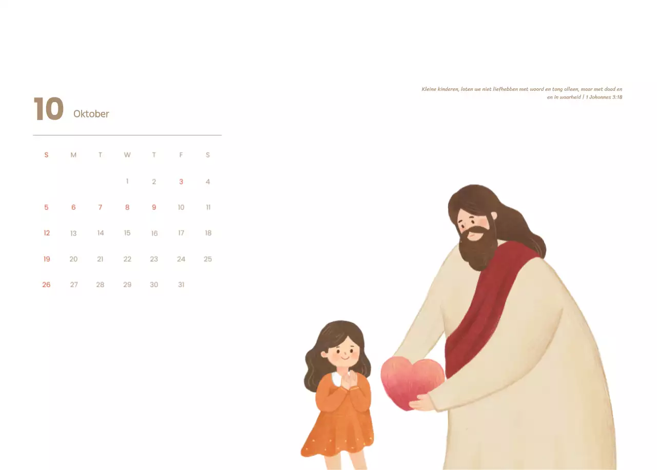 Een devotiekalender met gezellige illustraties en bijbelverzen op een lichtblauwe achtergrond