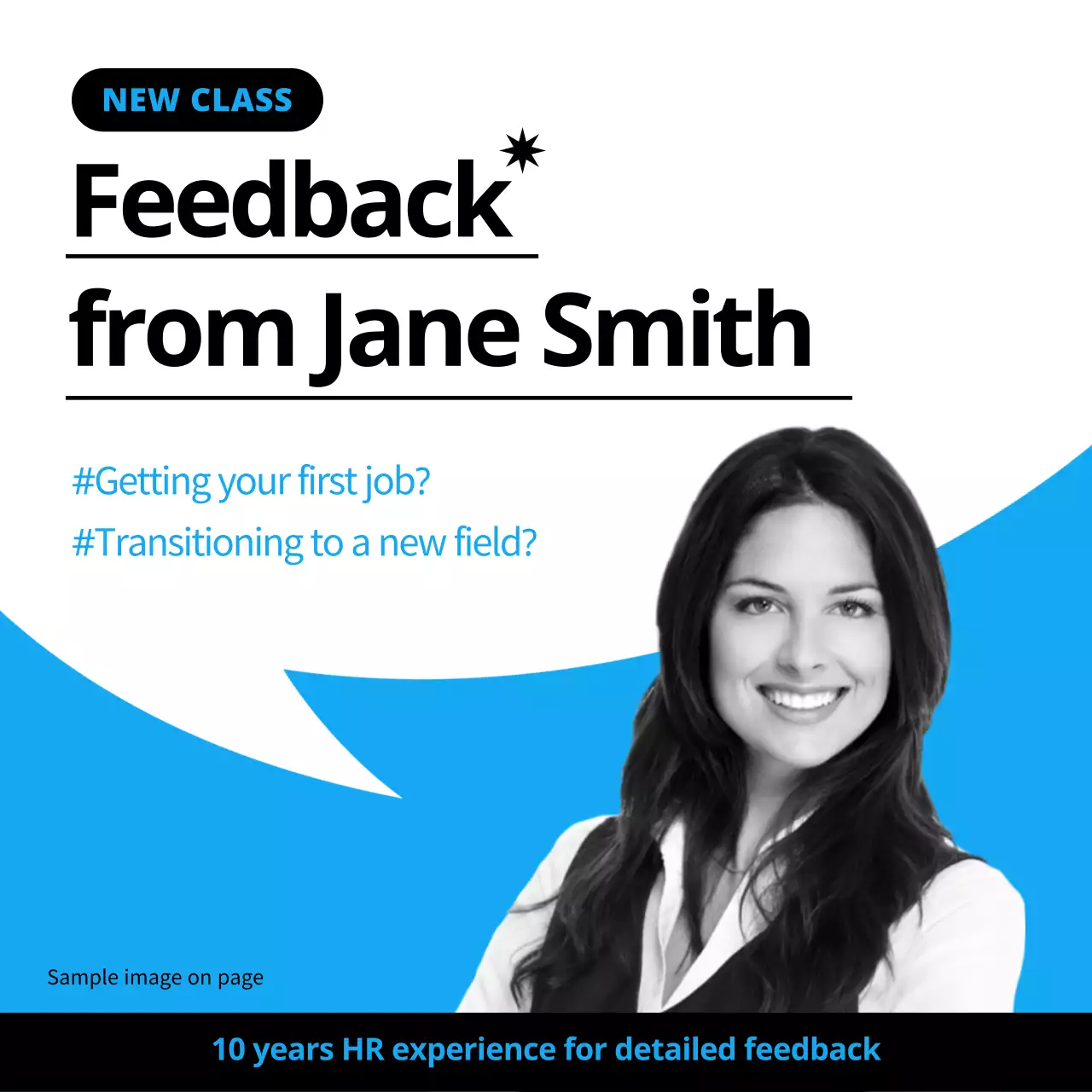 Blue Modern Job Class Instagram Carousel