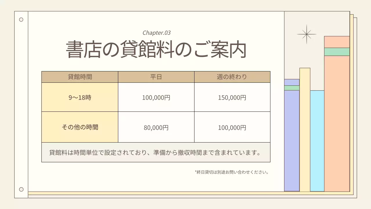 ベージュ シンプル 図書館 申込書 プレゼンテーション