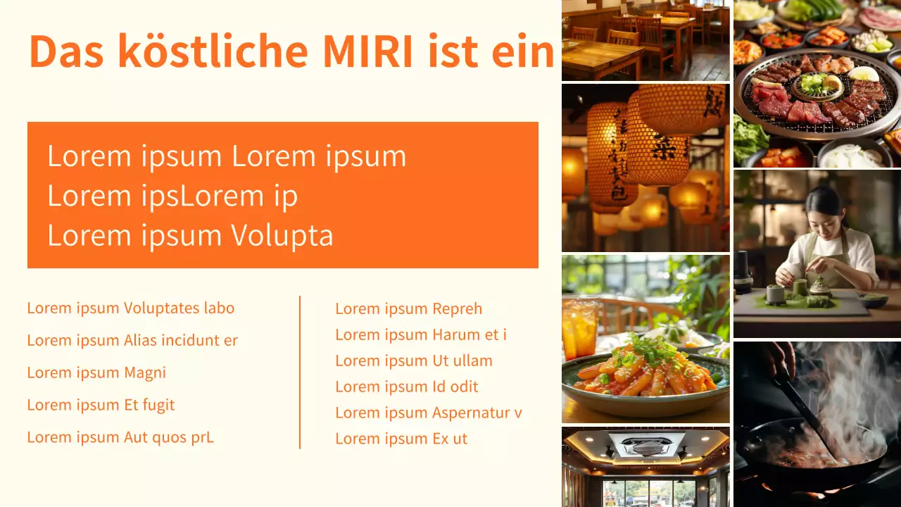 Orange's Neat Guide für Restaurants