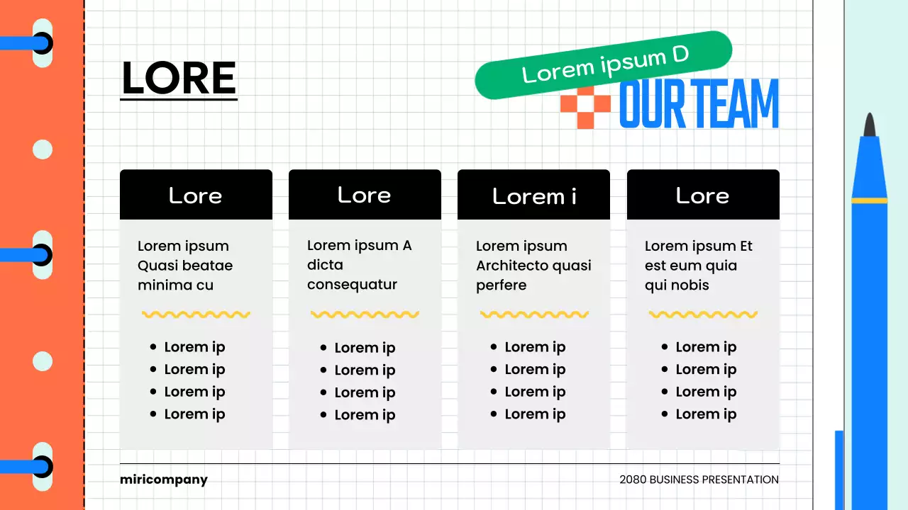 A kitschy corporate culture book introduction in light blue and orange