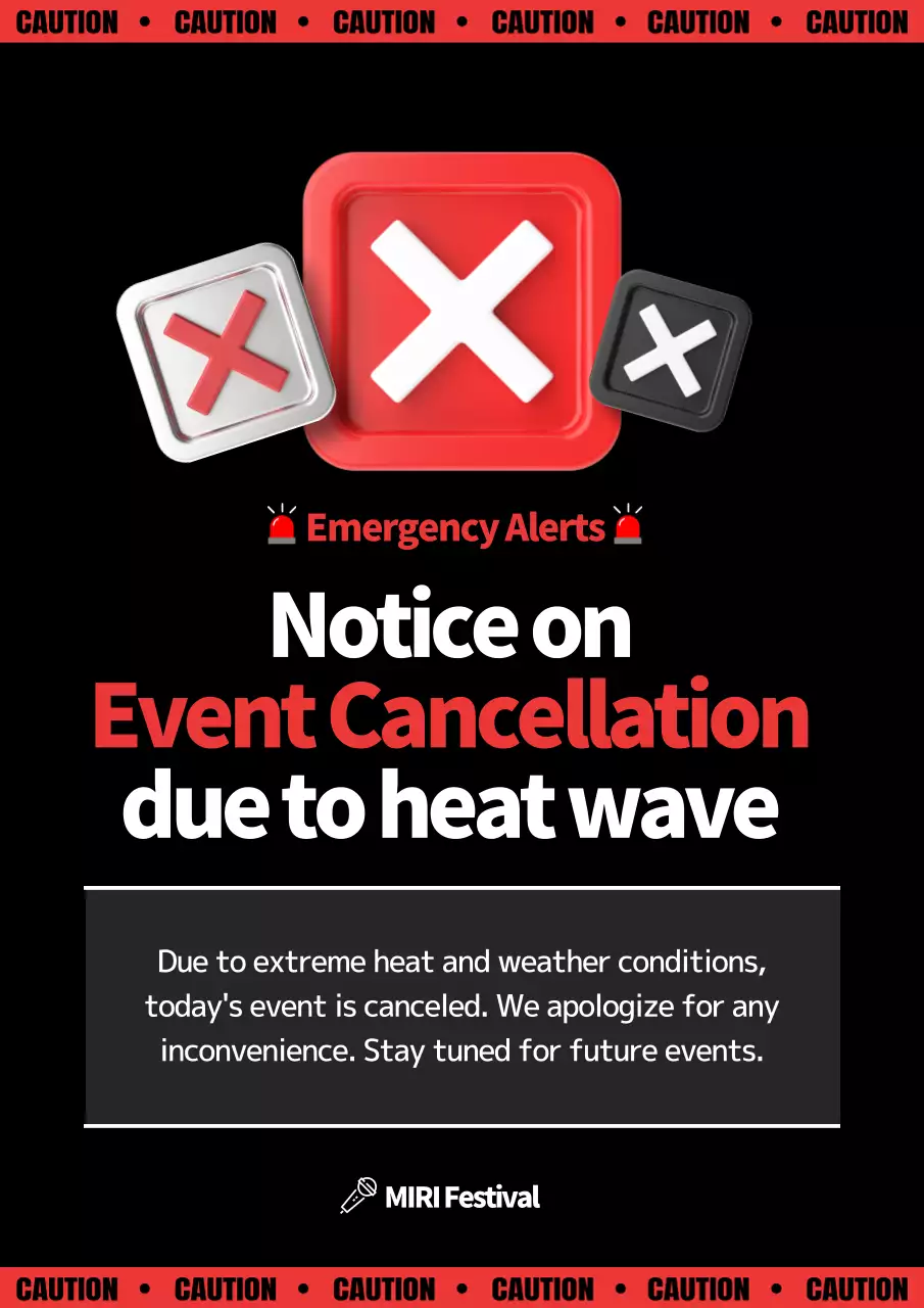 Red Bold Event Notice Poster