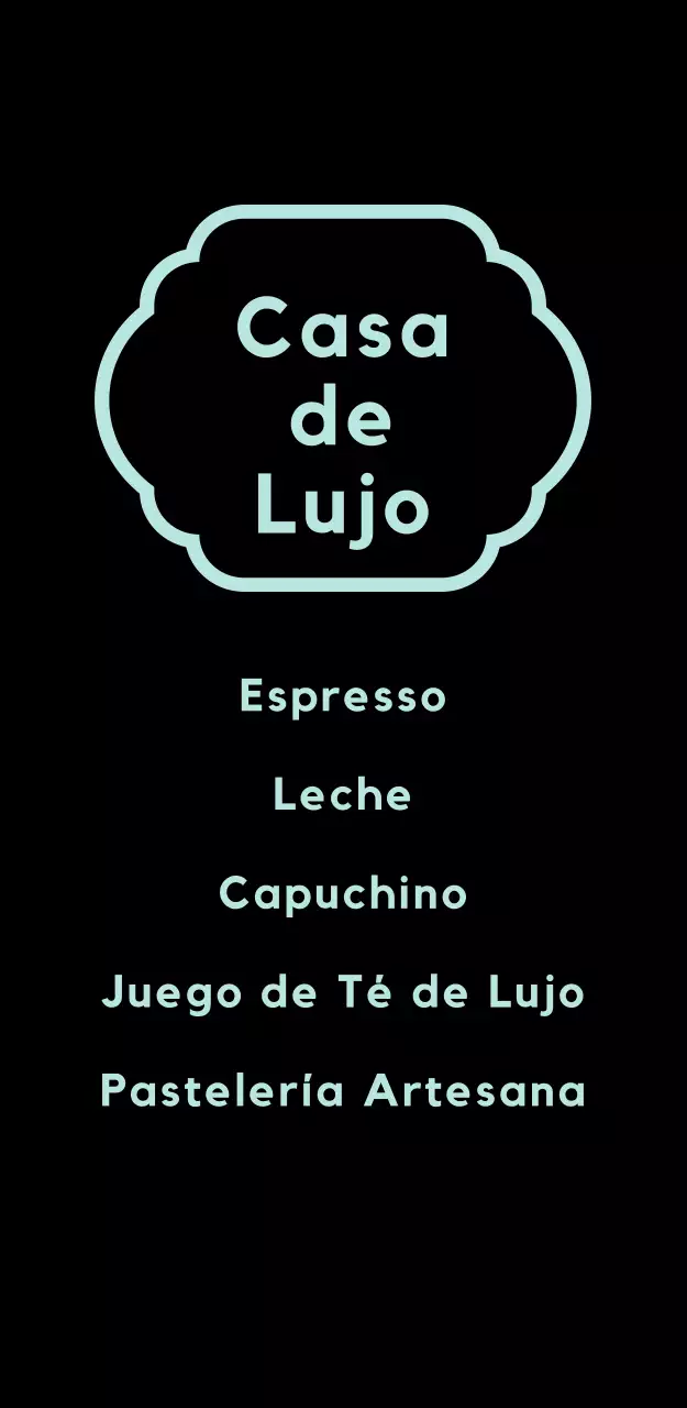 Cartelería Minimalista Menta Café Francés