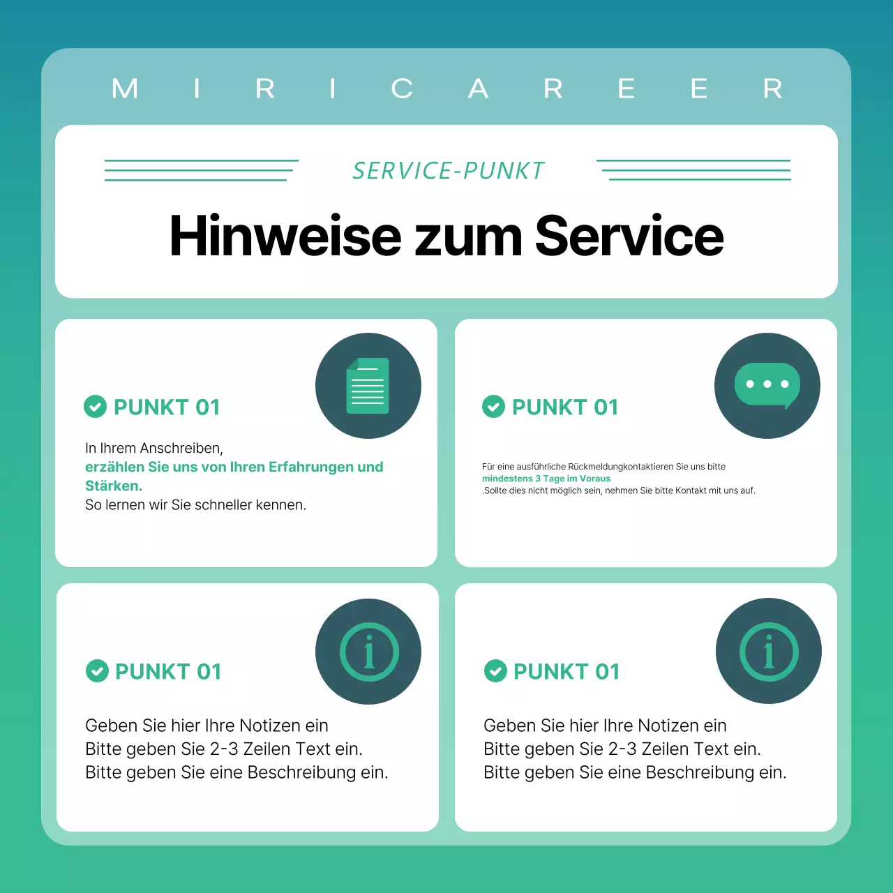 Förderung einer einfachen, mint-weißen Tutor-Schnupperstunde